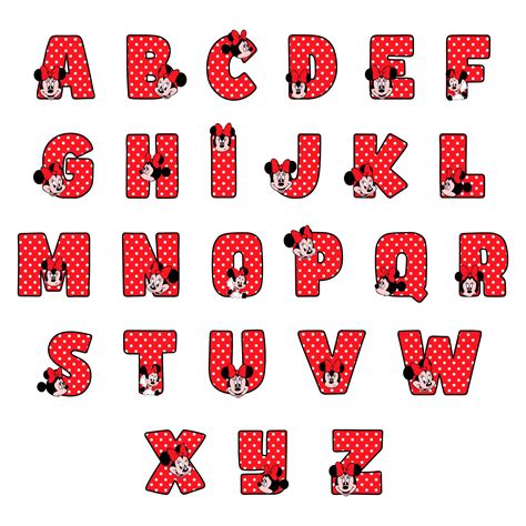 Free Printable Minnie Mouse Alphabet Letters