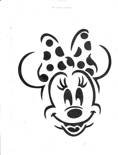Free Printable Minnie Mouse Pumpkin Stencil