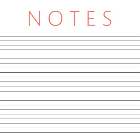 Free Printable Notes Paper