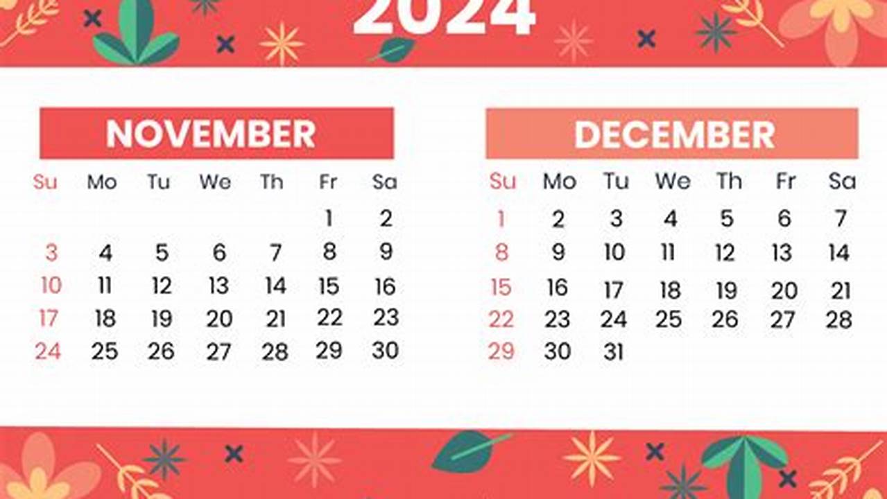 Free Printable November December 2024 Calendar Google Translate