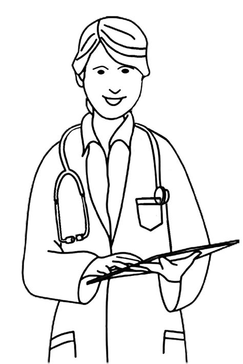 Free Printable Nurse Coloring Pages