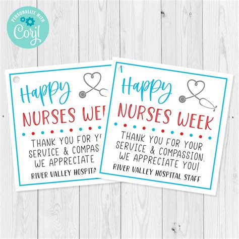 Free Printable Nurses Week Tags
