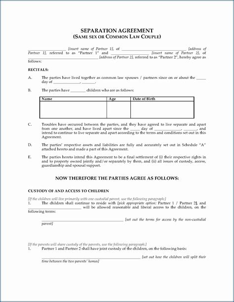 Free Printable Parent-child Contract