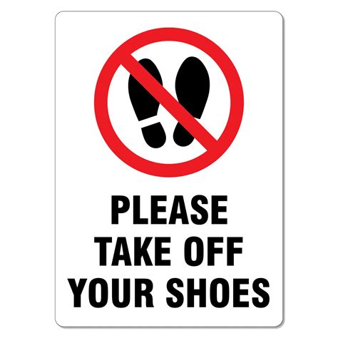 Free Printable Please Remove Shoes Sign Printable