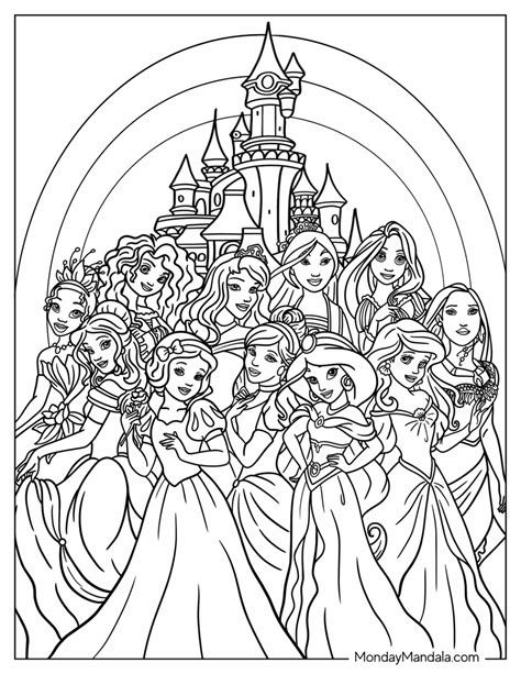 Free Printable Princess Coloring Pages Disney
