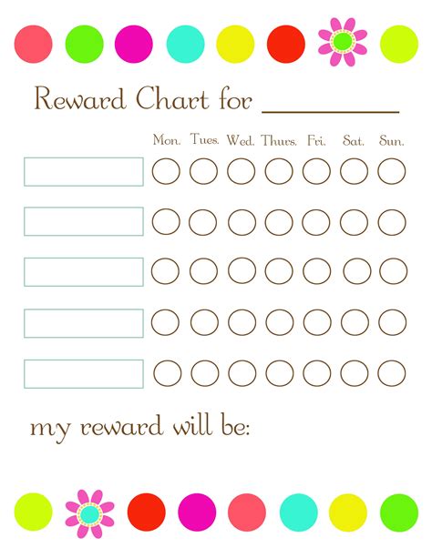 Free Printable Reward Sticker Chart