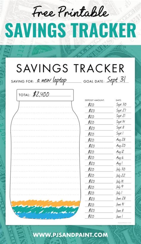 Free Printable Savings Tracker