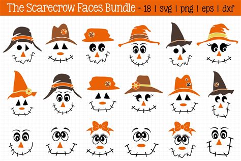 Free Printable Scarecrow Faces