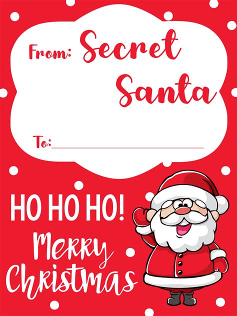 Free Printable Secret Santa Notes
