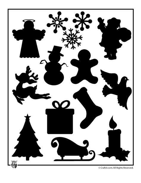 Free Printable Silhouette Christmas Stencils
