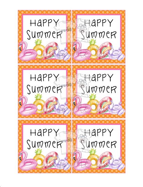 Free Printable Summer Gift Tags