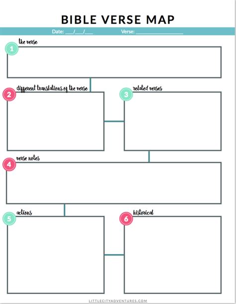 Free Printable Verse Mapping Template