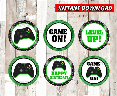 Free Printable Video Game Cupcake Toppers