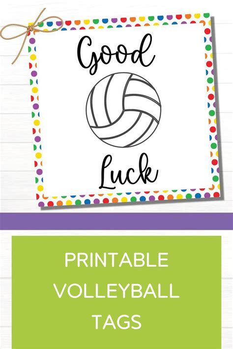 Free Printable Volleyball Gift Tags