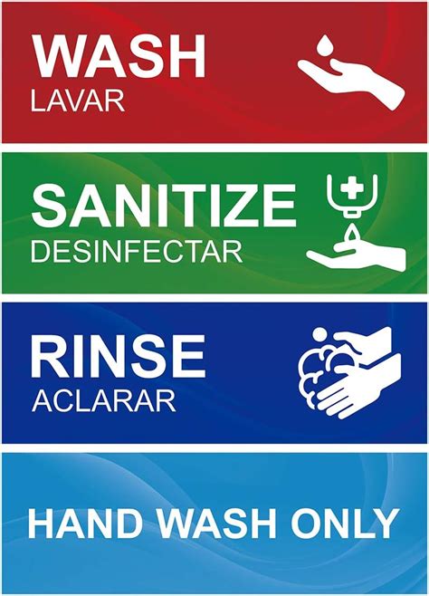 Free Printable Wash Rinse Sanitize Signs