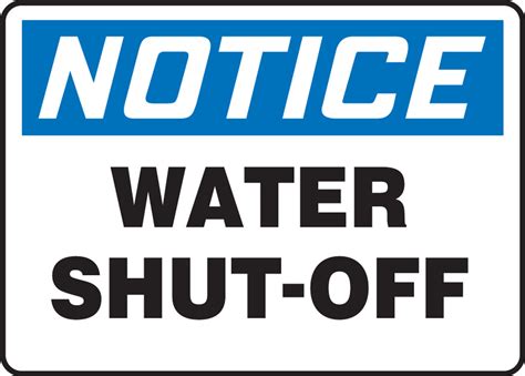 Free Printable Water Shut Off Notice