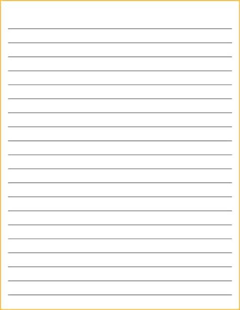 Free Printable Wide Ruled Paper