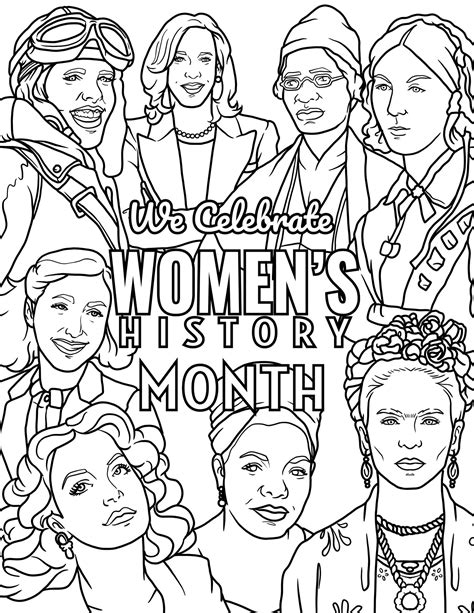 Free Printable Women's History Month Coloring Sheets