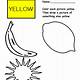 Free Printable Yellow Worksheet