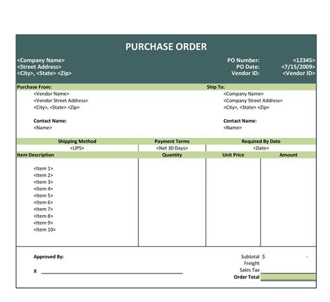 39 Free Purchase Order Templates in Word & Excel Free Template Downloads