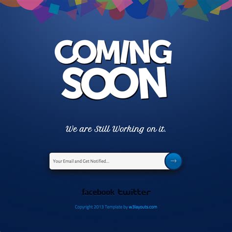 Free Responsive Coming Soon Page Template