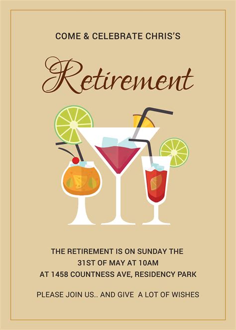 Free Printable Retirement Party Invitation Template For Word