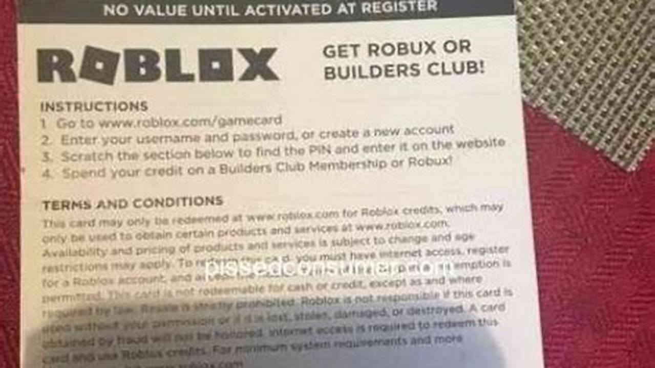 Free Roblox Gift Card Codes 2024 Unused List
