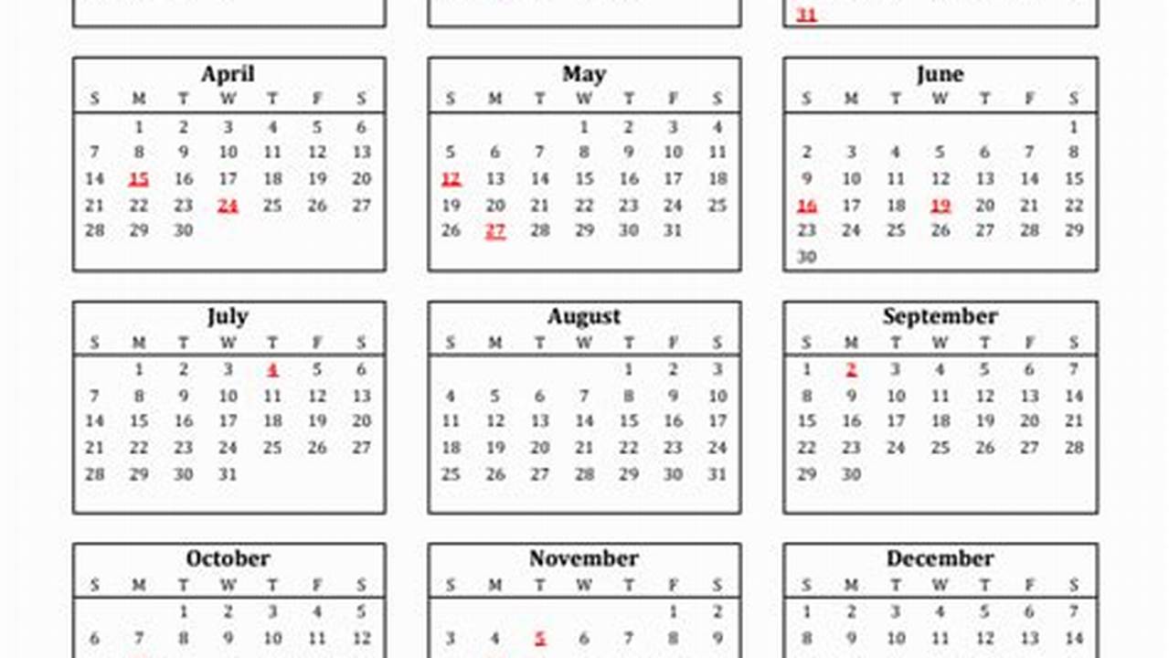 Free Sunday Start Holiday Calendar For April 2024 With United States Holidays., 2024