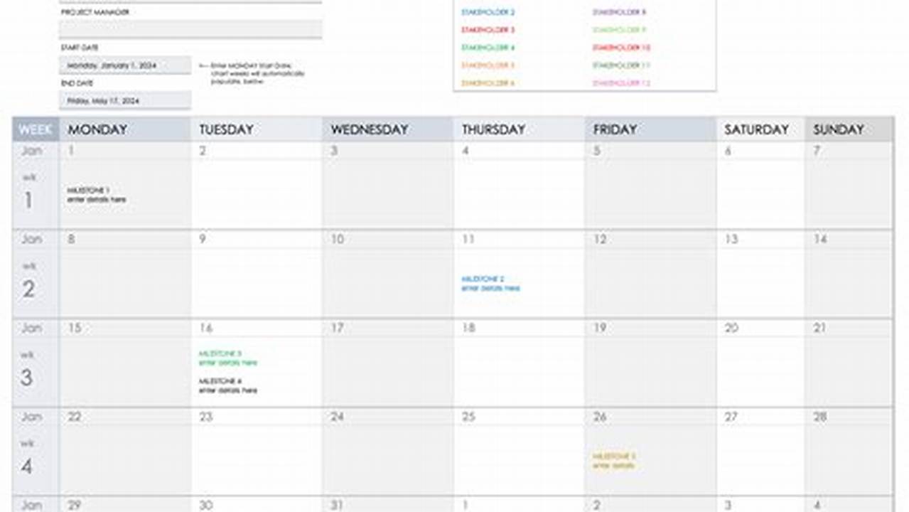 Free Task Calendar Template