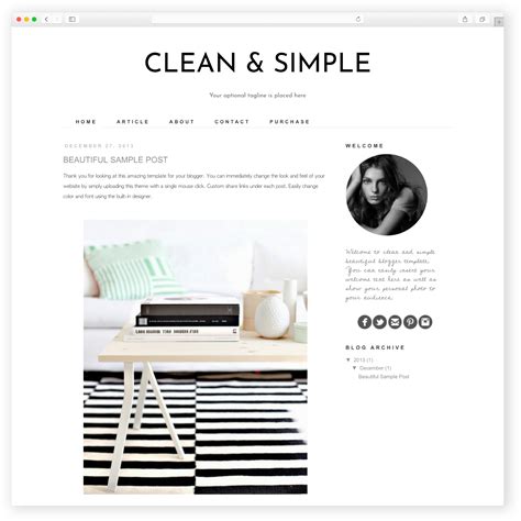 Free Template For Blog
