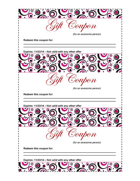 Free Template For Coupons