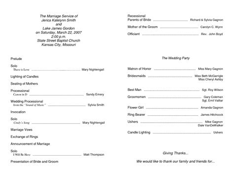 Free Templates For Church Programs