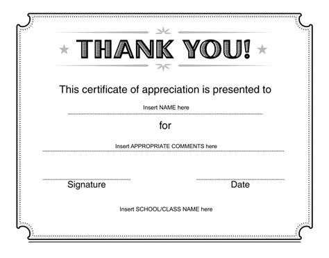 Free Thank You Certificate Templates