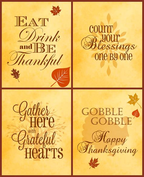 Free Thanksgiving Decoration Printables