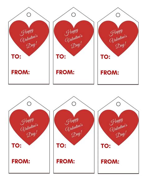 Free Valentine Tags Printable