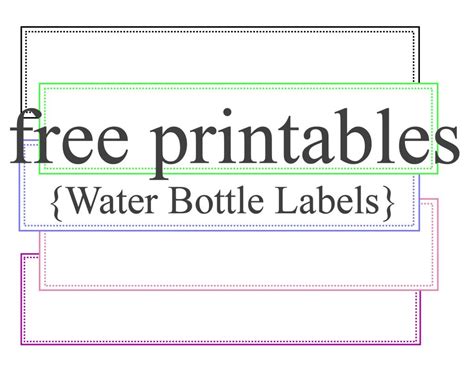 Free Water Bottle Label Template Word