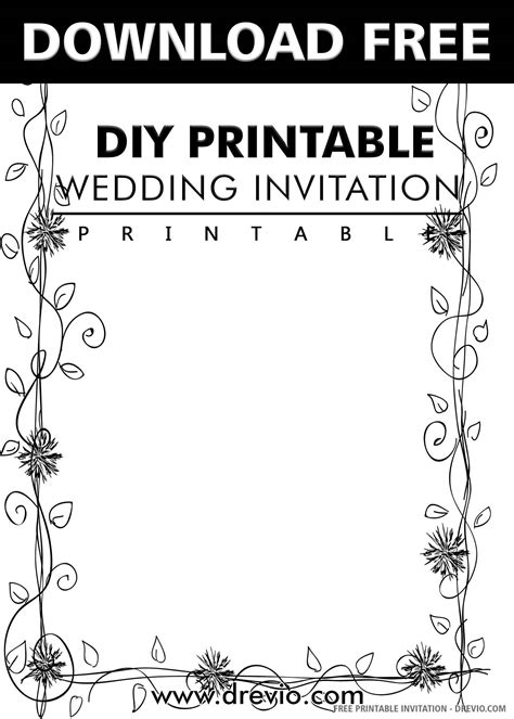 Free Wedding Invitation Printable Templates