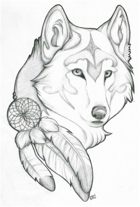 [Tribal Wolf] This drawing is available for purchase on