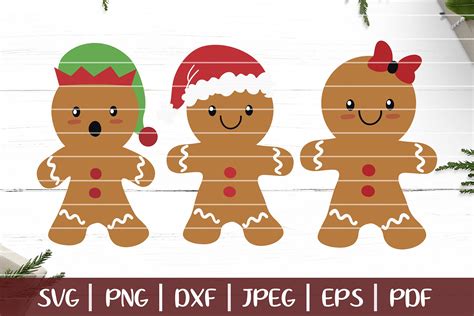 Download Free 'Gingerbread Man' cut files Easy Edite