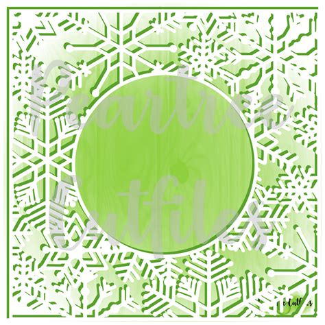 Download Free 'Snowflake Frame' cut files Cut Images
