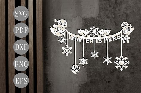 Download Free 'Winter Papercut' cut files DXF Files