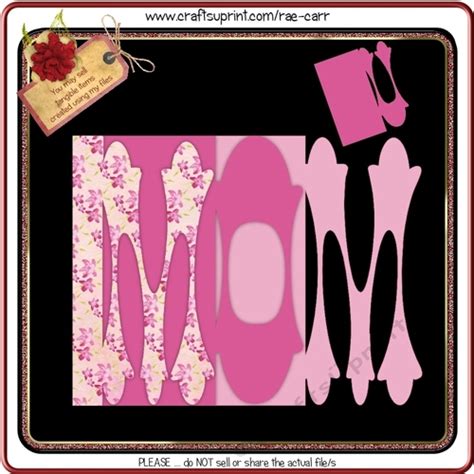 Download Free 049 Mom Mum Word Card Multiple MACHINE Formats Files