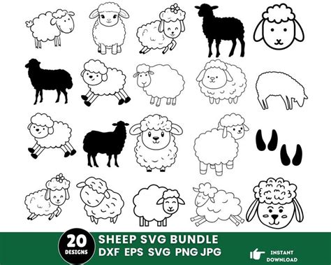 Download Free 1 2 3 Sheep - SVG File, DXF File DXF Files