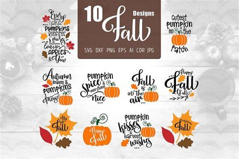 Download Free 10 Fall Designs SVG Cut Files