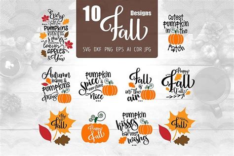 Download Free 10 Fall Designs SVG Easy Edite