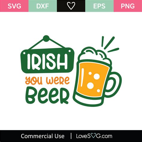 Download Free 100% Irish Beer - SVG File, DXF File Commercial Use Free PSD Mockups