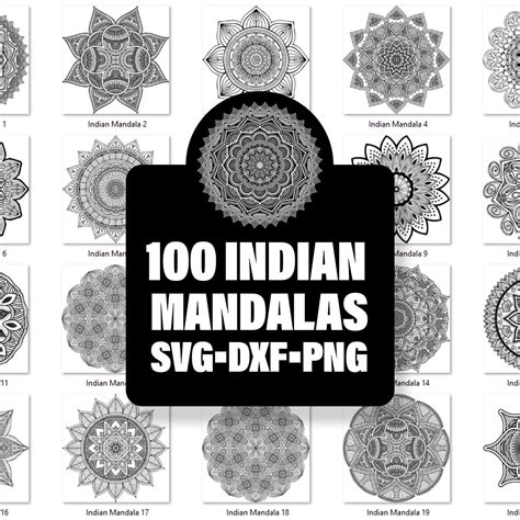 Download Free 100 MANDALAS JPEG DXF Files