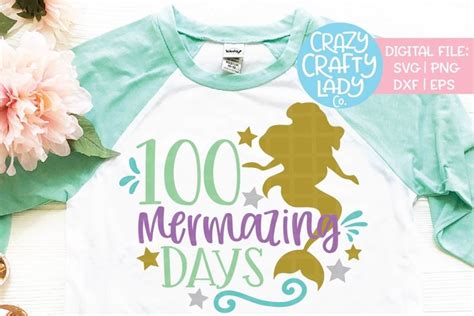 Download Free 100 MerMazing Days SVG Cut File DXF Files