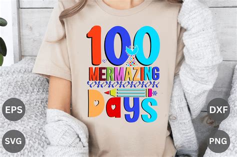 Download Free 100 MerMazing Days SVG Cut File For Crafts