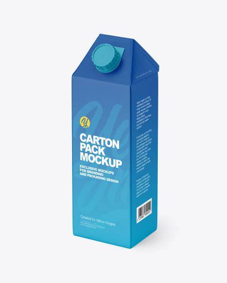 Download Free 1000ml Carton Pack Mockup PSD Generator